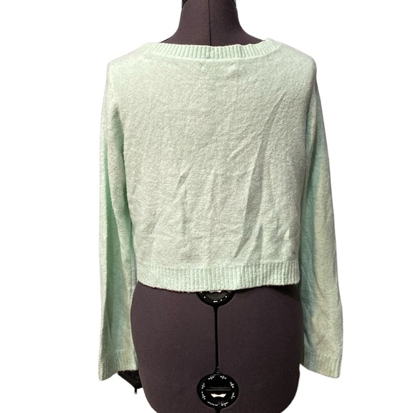 American Eagle Outfitter Mint Green Cardigan Sz S China Long Sleeve Knit Fabric - Picture 6 of 11